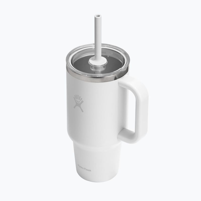 Termoszbögre Hydro Flask Travel Tumbler Clear Lid white 3