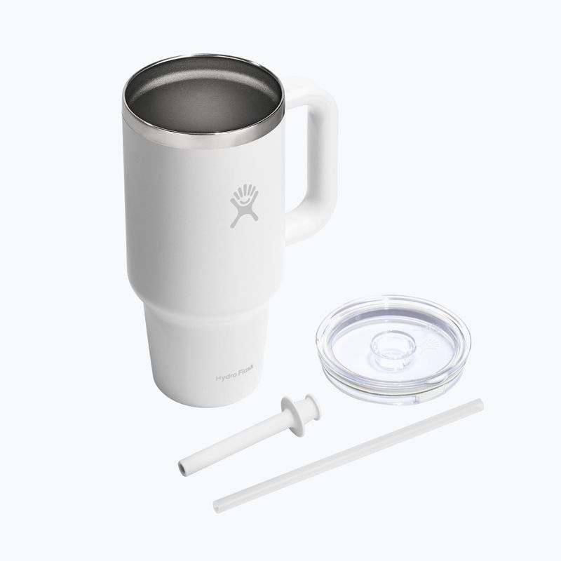 Termoszbögre Hydro Flask Travel Tumbler Clear Lid white 4