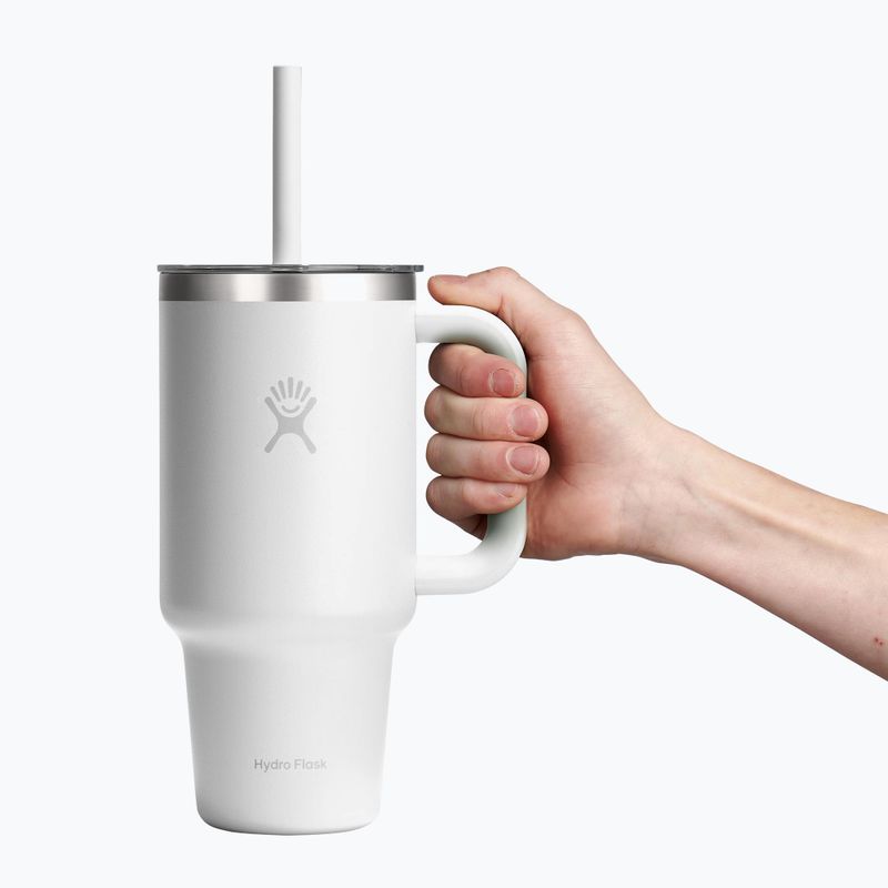 Termoszbögre Hydro Flask Travel Tumbler Clear Lid white 5