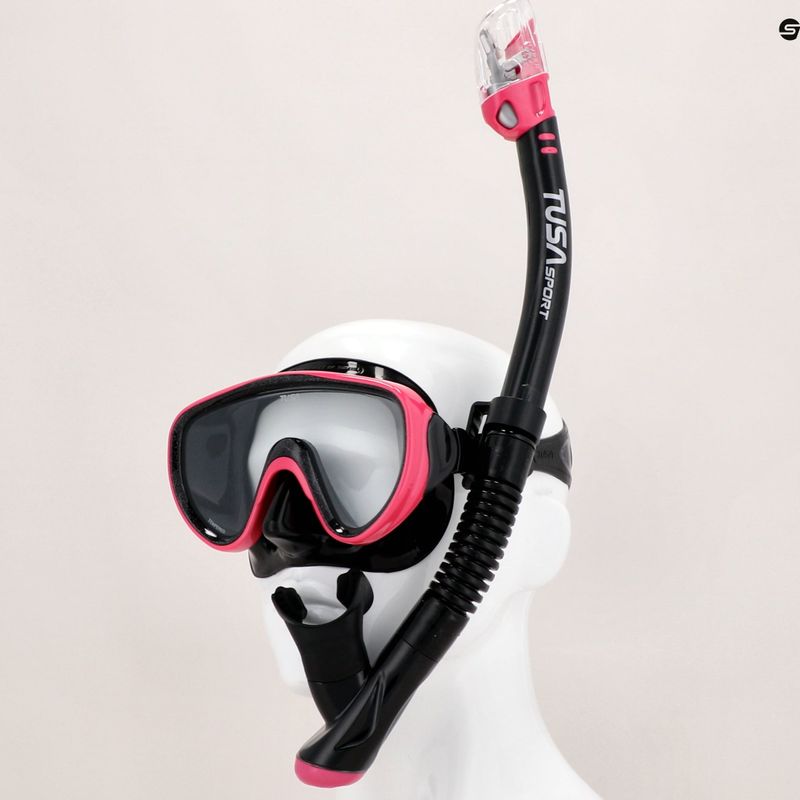 TUSA búvárszett maszk + snorkel + uszony rózsaszín UP-1521 11