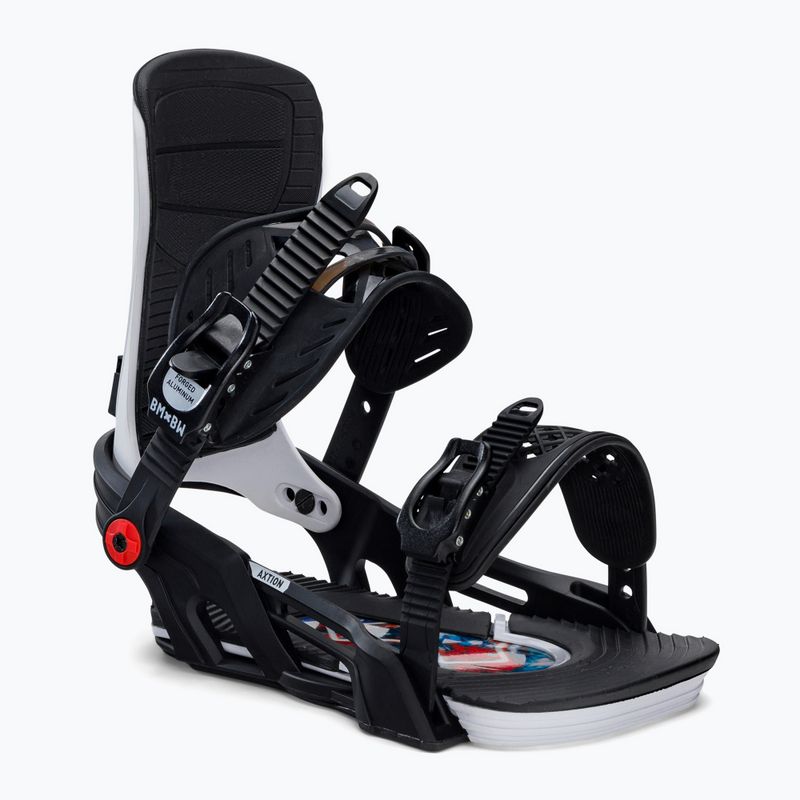 Snowboard kötés Bent Metal Axtion fekete/fehér 22BN004-BKWHT