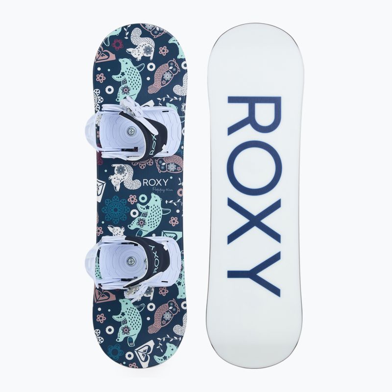 Gyerek snowboard deszka ROXY Poppy + kötés Poppy Speed Strap XS