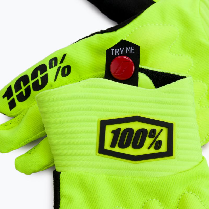 Kerékpáros kesztyű 100% Cognito sárga STO-10013-014-10 4
