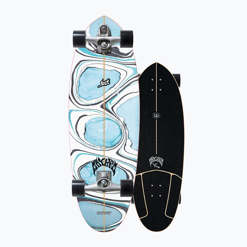 Surfskate gördeszka Carver Lost C7 Raw 32" Quiver Killer 2021 Complete kék és fehér L1013011107 8