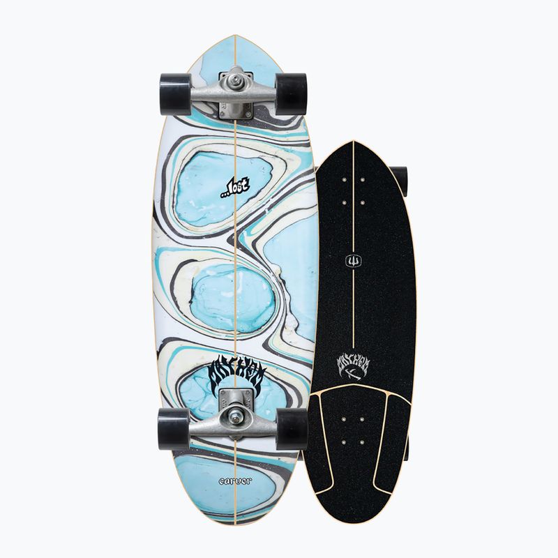 Surfskate gördeszka Carver Lost CX Raw 32" Quiver Killer 2021 Complete kék és fehér L1012011107 8