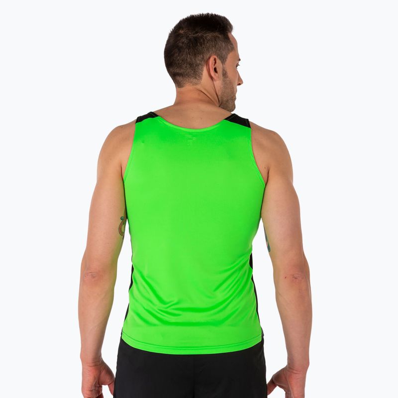 Férfi Joma Record II Tank Top fluor zöld/fekete futópóló 3