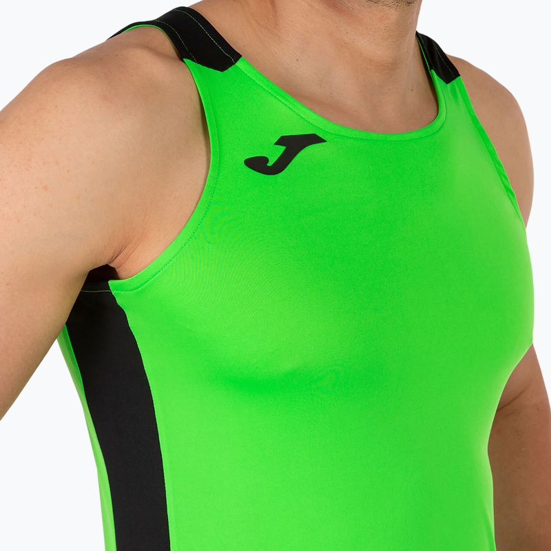 Férfi Joma Record II Tank Top fluor zöld/fekete futópóló 5