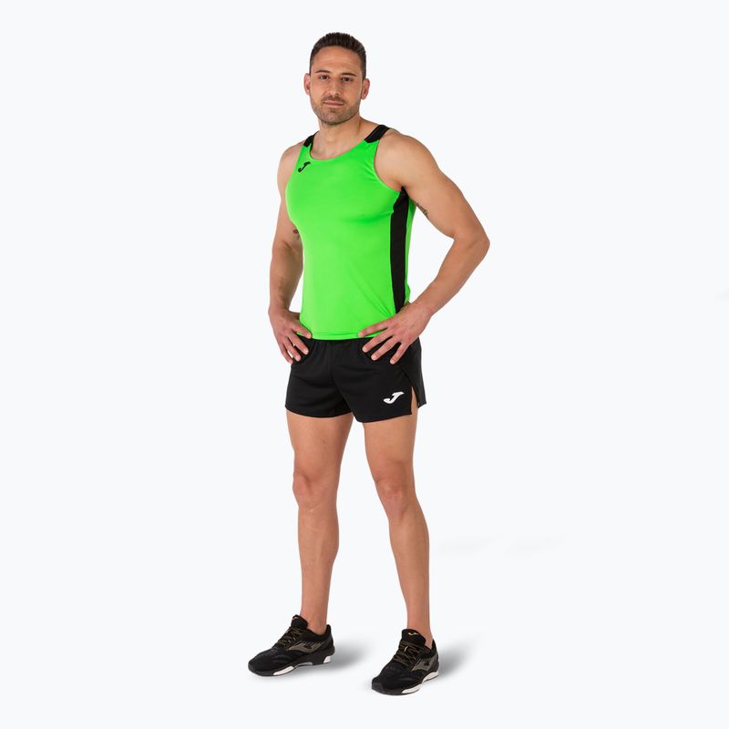 Férfi Joma Record II Tank Top fluor zöld/fekete futópóló 6