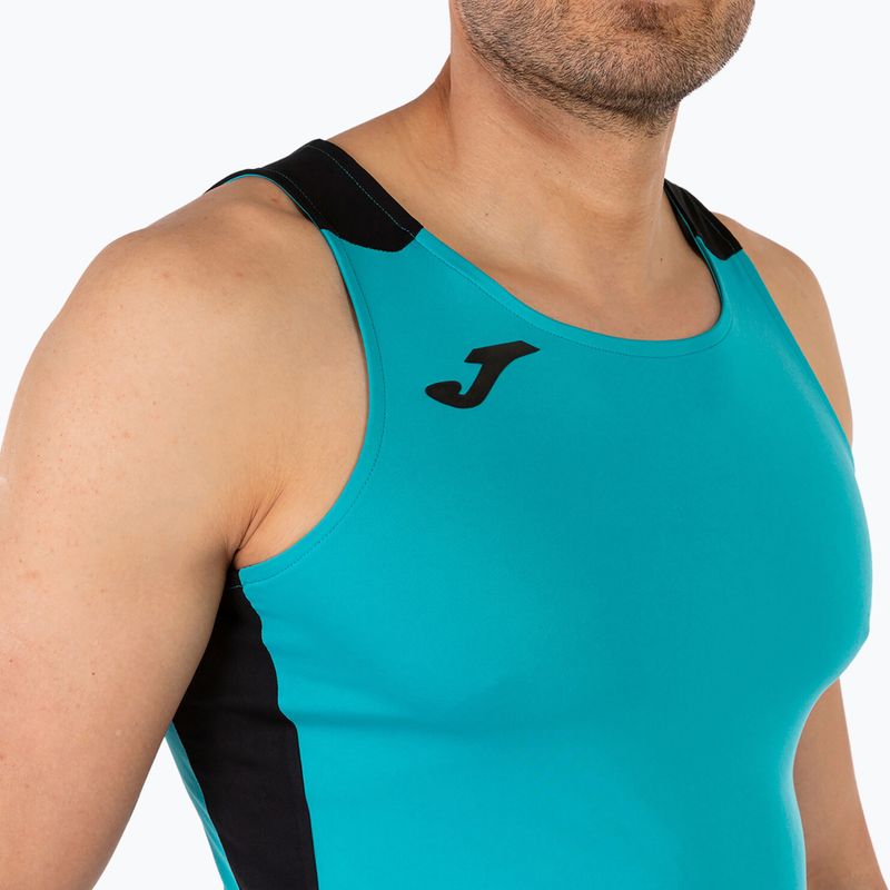 Férfi Joma Record II Tank Top türkiz/fekete futópóló 6