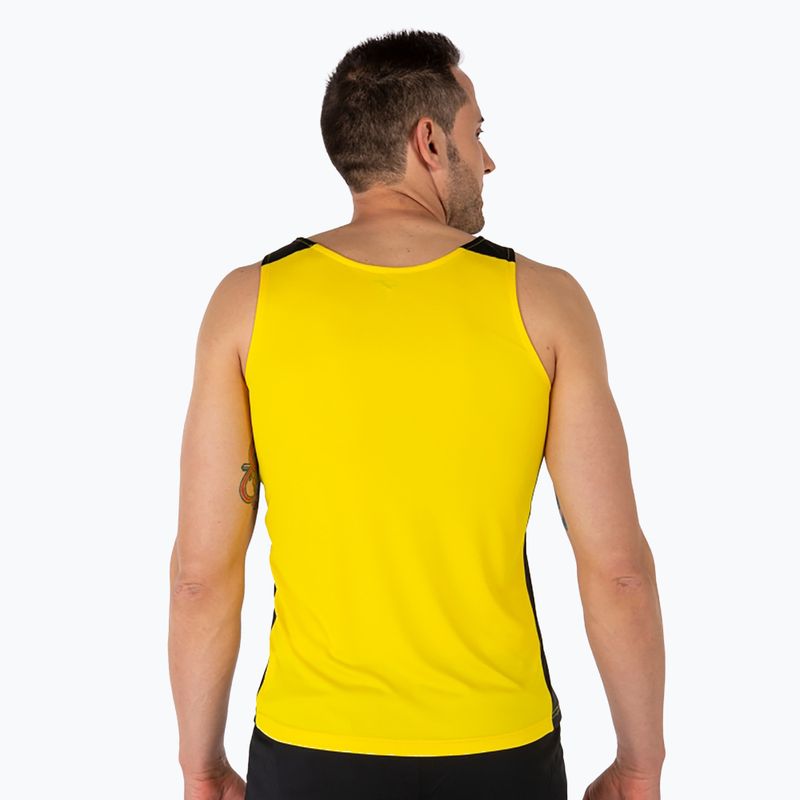 Férfi Joma Record II futó tank top sárga/fekete 3