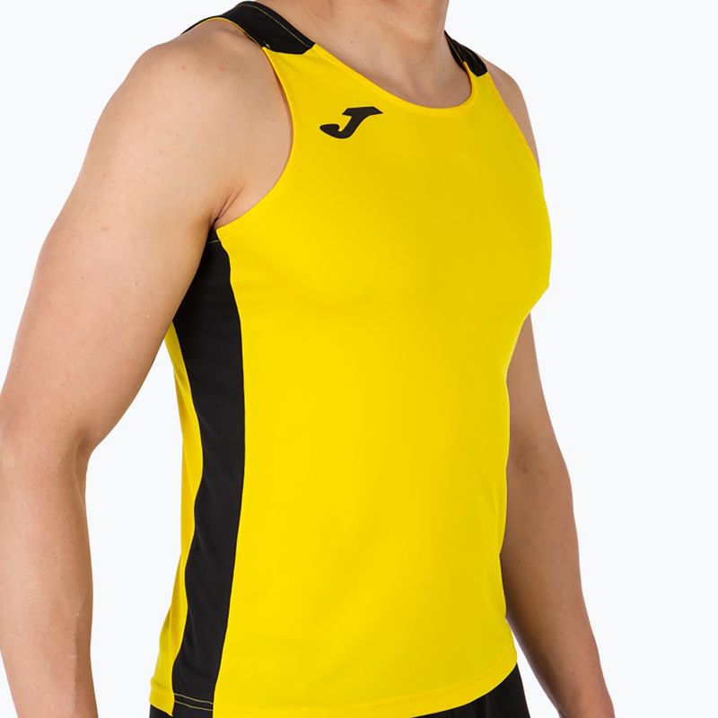 Férfi Joma Record II futó tank top sárga/fekete 6