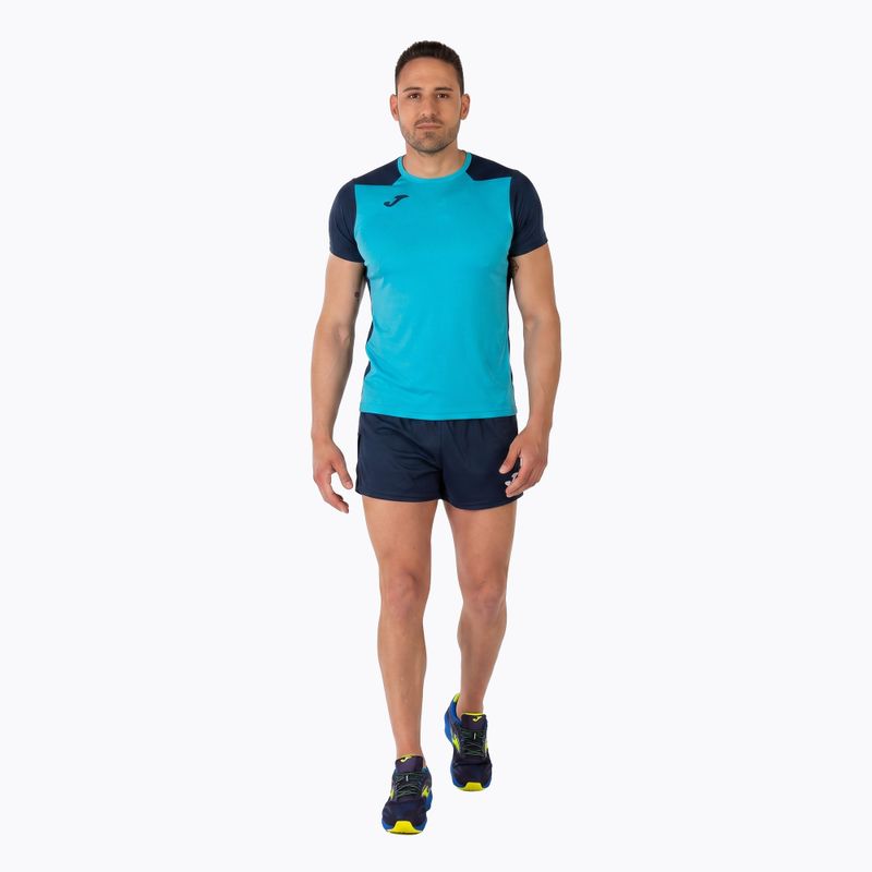 Férfi Joma Record II fluor türkiz/tengerészkék futópóló 14
