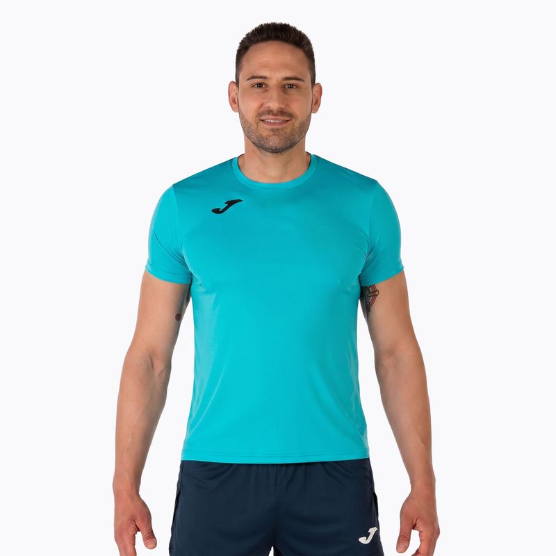 Férfi futópóló Joma Record II fluor türkiz 12