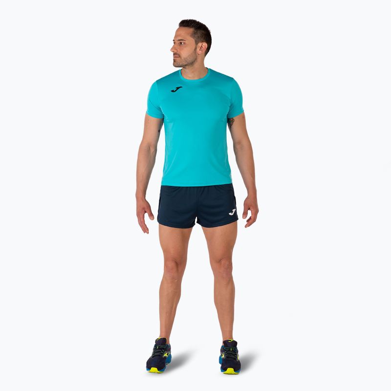 Férfi futópóló Joma Record II fluor türkiz 2