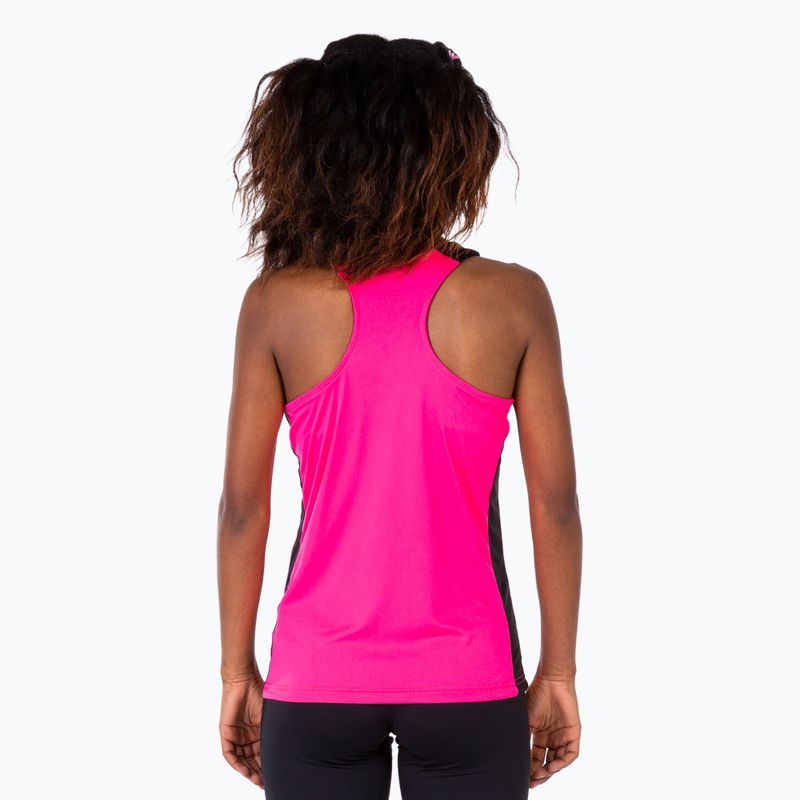 Női Joma Record II Tank Top fluor rózsaszín/fekete futópóló 4