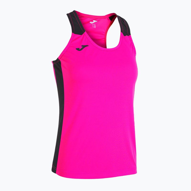 Női Joma Record II Tank Top fluor rózsaszín/fekete futópóló 6