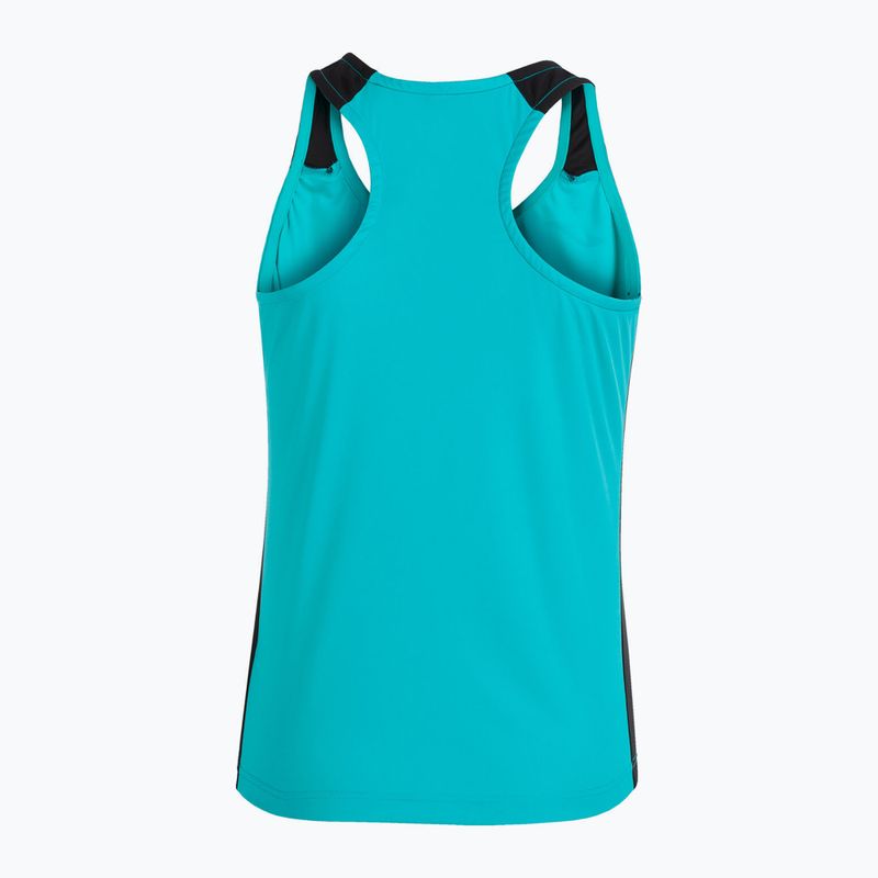 Női Joma Record II Tank Top türkiz/fekete futópóló 2