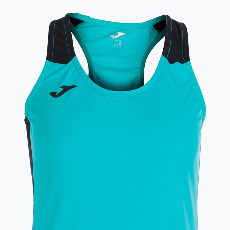 Női Joma Record II Tank Top türkiz/fekete futópóló 5