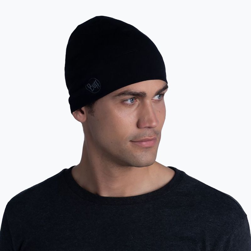 BUFF Midweight Merino gyapjú sapka egyszínű fekete 118006.999.10.00 2