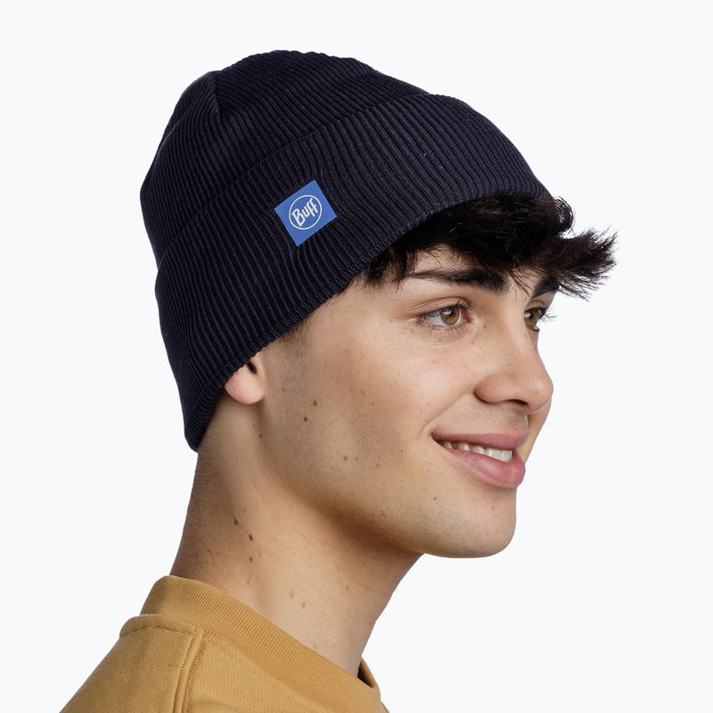 BUFF Crossknit téli sapka éjszakai kék 4