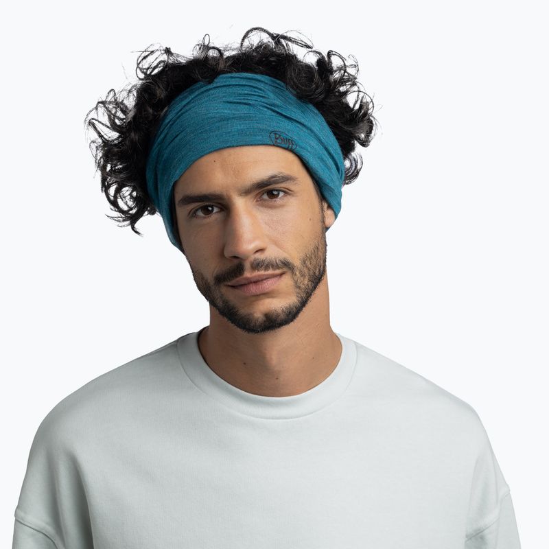 Többfunkciós kendő BUFF Lightweight Merino Wool teal 3