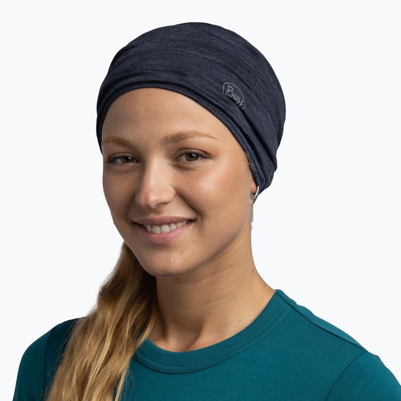 Többfunkciós kendő BUFF Lightweight Merino Wool éjkék 4