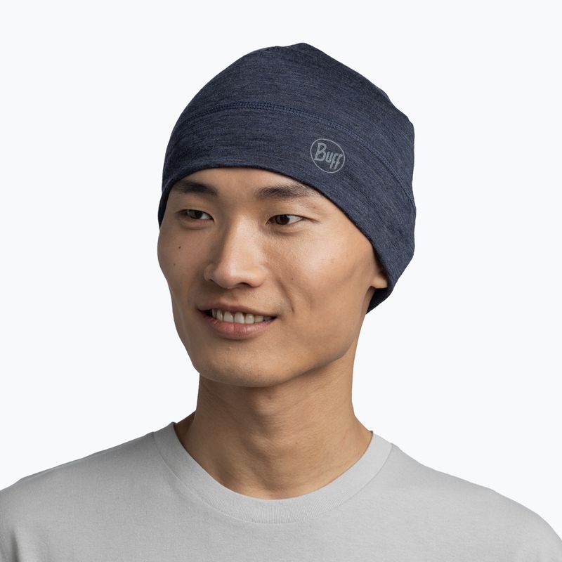 Téli sapka BUFF Lightweight Merino Wool solid night blue 4
