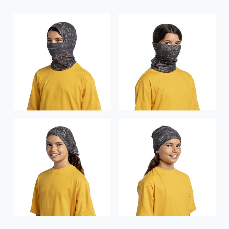 Gyermek multifunkcionális kendő BUFF Coolnet UV suber graphite 3