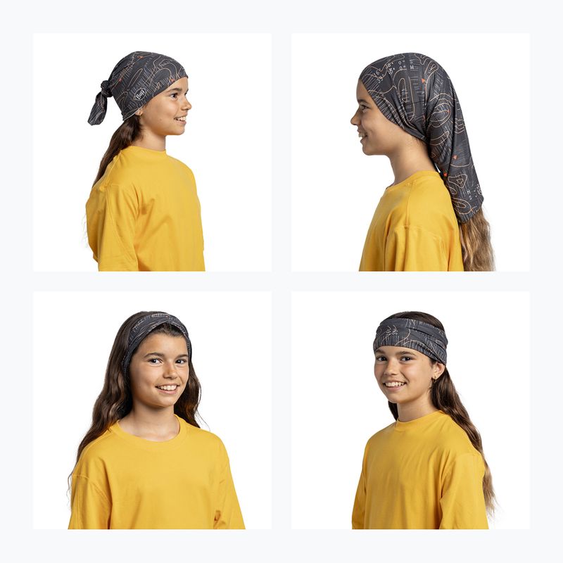 Gyermek multifunkcionális kendő BUFF Coolnet UV suber graphite 4