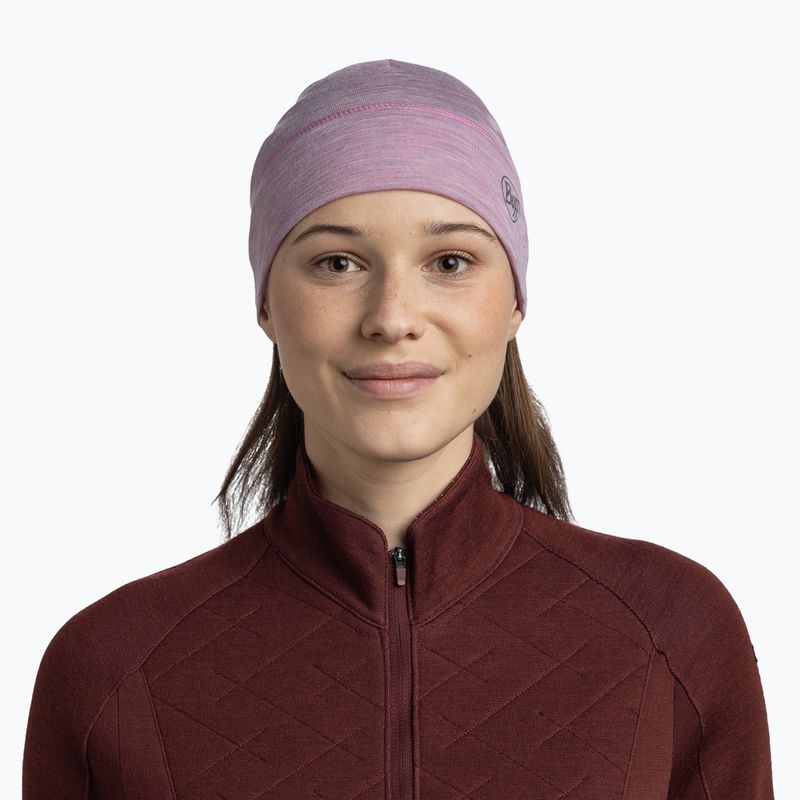 Téli sapka BUFF Lightweight Merino Wool solid pansy 3