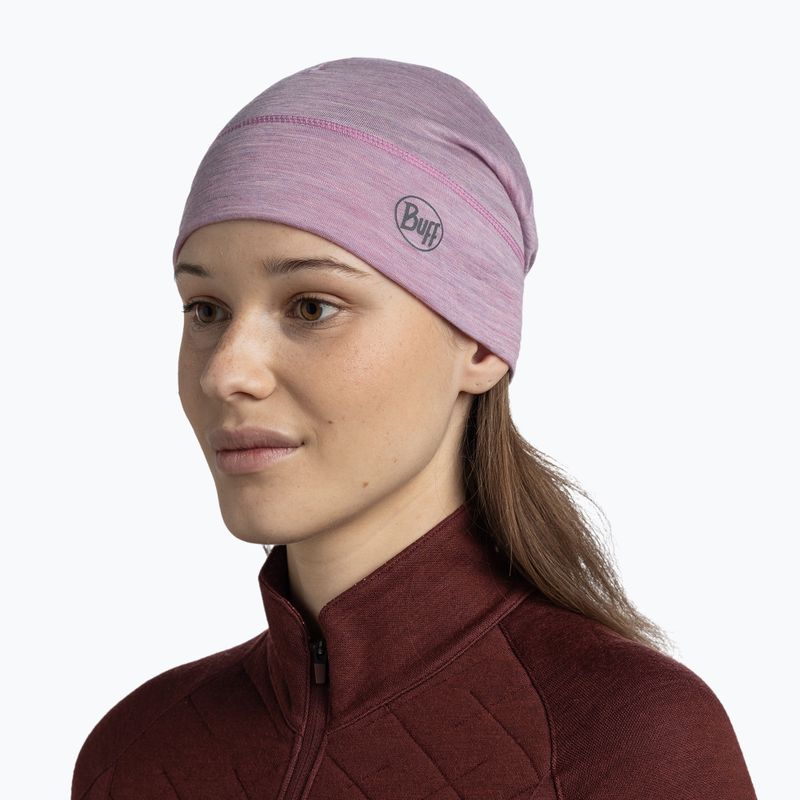 Téli sapka BUFF Lightweight Merino Wool solid pansy 4