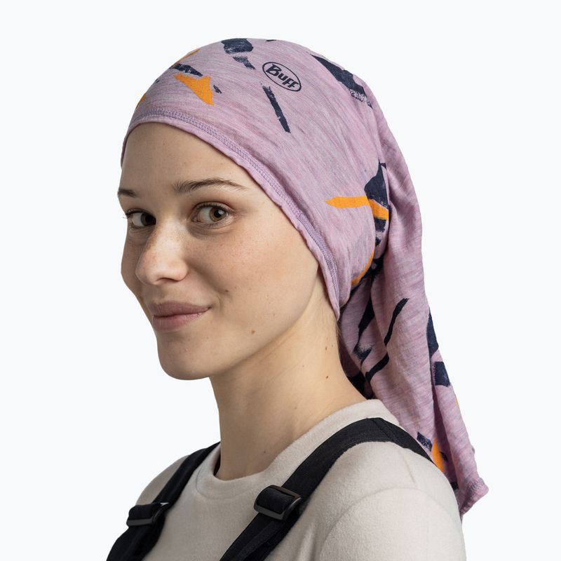 Többfunkciós kendő BUFF Lightweight Merino Wool virta szőlő jég 4