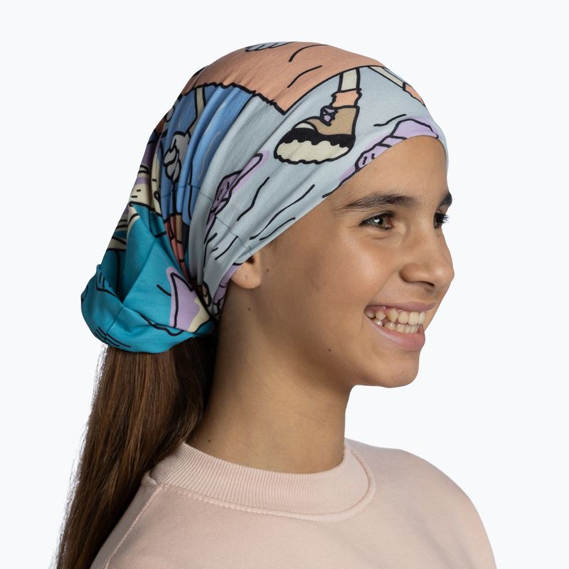 Gyerek multifunkciós csősál BUFF Original Ecostretch teal multi 4