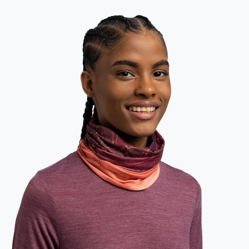 Multifunkciós csősál BUFF Original Ecostretch Unal Garnet 4
