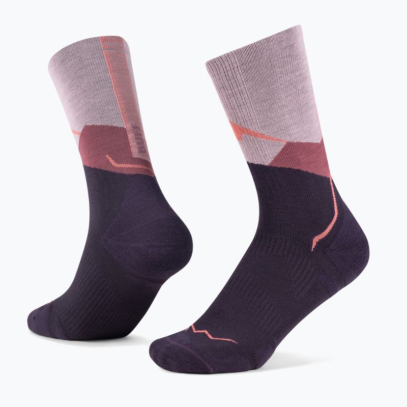 BUFF Merino Lightweight Crew LWC1 rózsaszín zokni