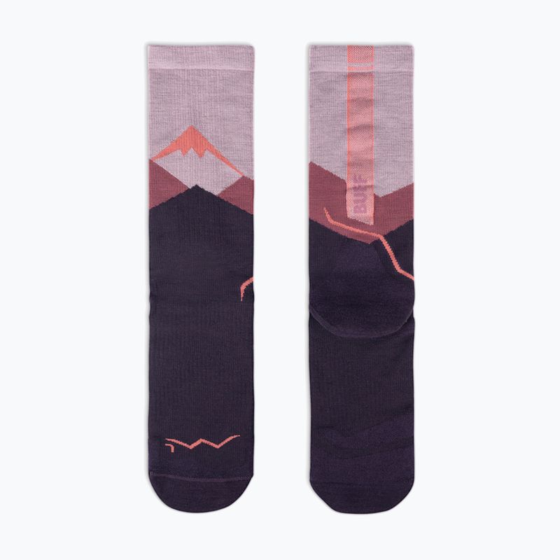 BUFF Merino Lightweight Crew LWC1 rózsaszín zokni 3