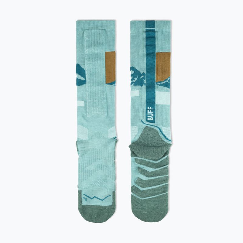 Zokni BUFF Merino Heavyweight Over The Calf sea green 3