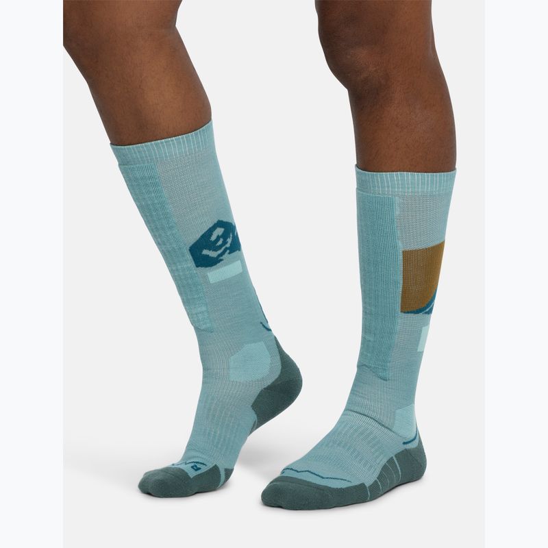 Zokni BUFF Merino Heavyweight Over The Calf sea green 4