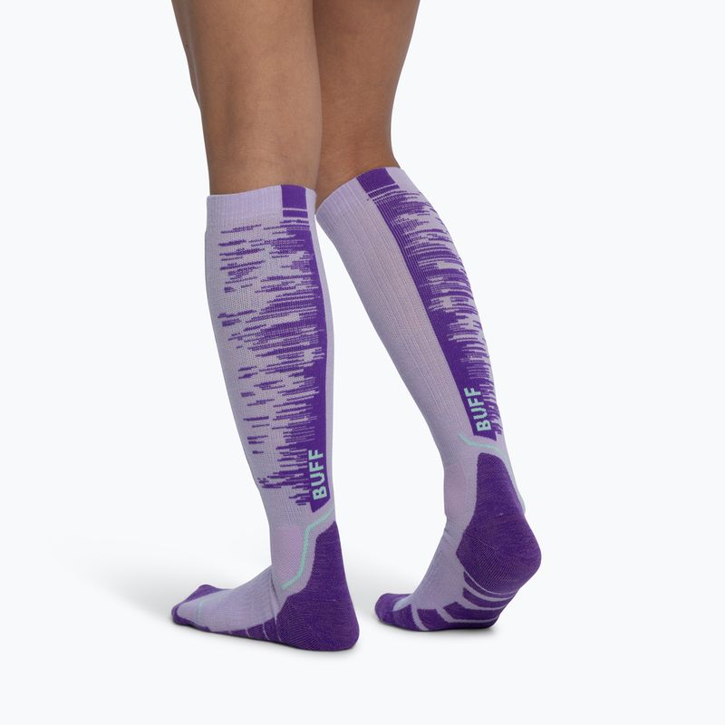 Zokni BUFF Merino Heavyweight Over The Calf lilac ice 4