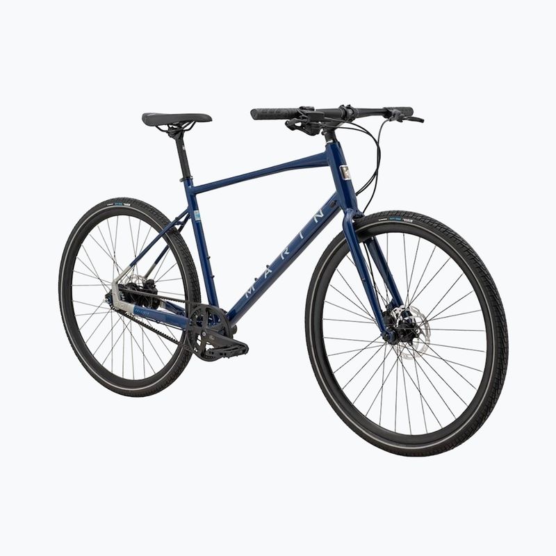Városi kerékpár Marin Presidio 3 700C gloss navy/dark silver/silver cyan 2