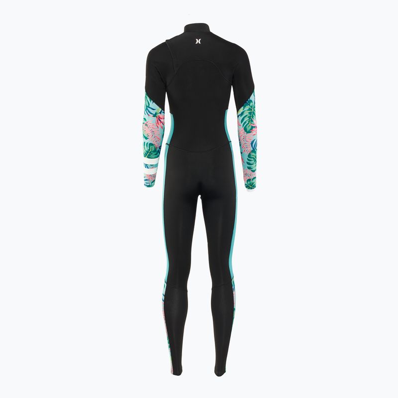 Női Hurley Plus nyomtatott 3/2 mm-es Fullsuit java trópusi búvárruha 2