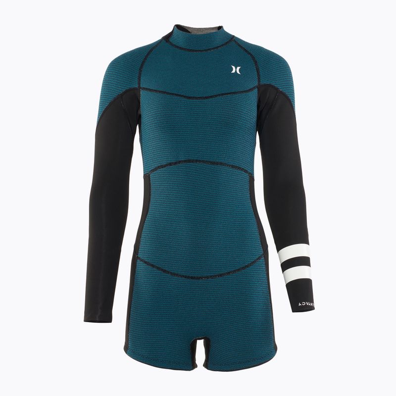 Hurley Advant Shorty Texture 2/2 mm-es női búvárruha fekete/skyblue női búvárruha