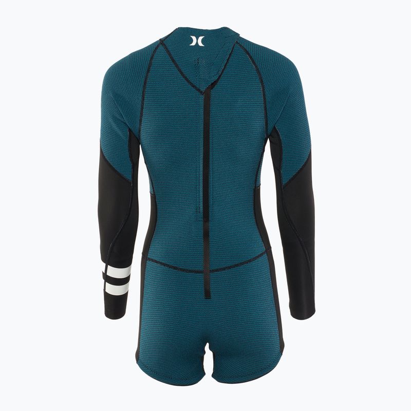 Hurley Advant Shorty Texture 2/2 mm-es női búvárruha fekete/skyblue női búvárruha 2