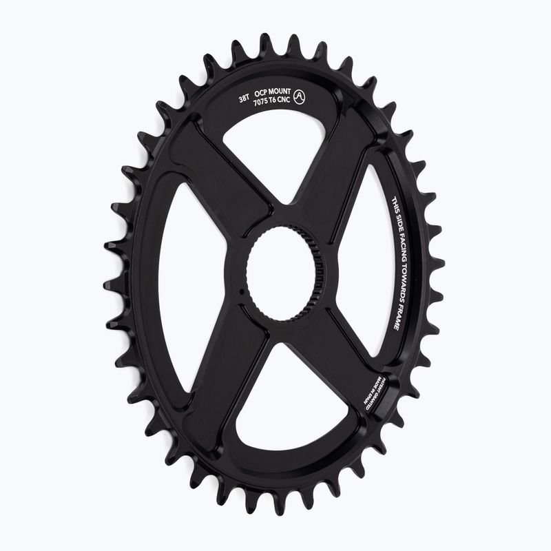 Rotor Q Gyűrűk Dm ovális lánckerék MTB 38T fekete 2