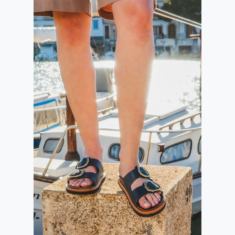 Genuins Galia Leather Dress fekete női flip-flopok 8