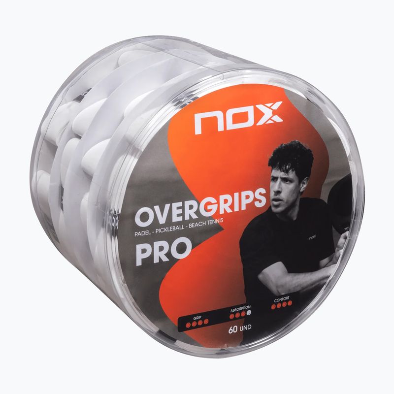 Padelütő markolatszalag NOX Pro Overgrip 60 pack white 2
