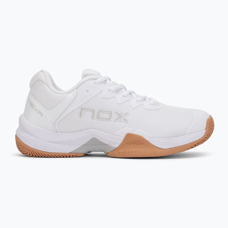 Padel cipő NOX ML10 Hexa white/gum rubber 2