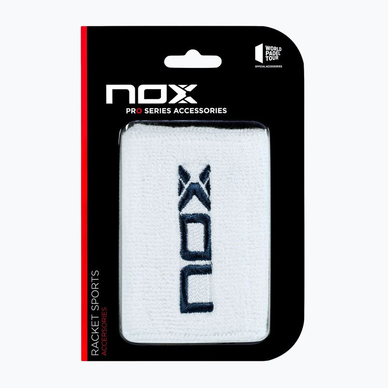 Csuklópántok NOX Wristband with Logo 2 szt. white/blue