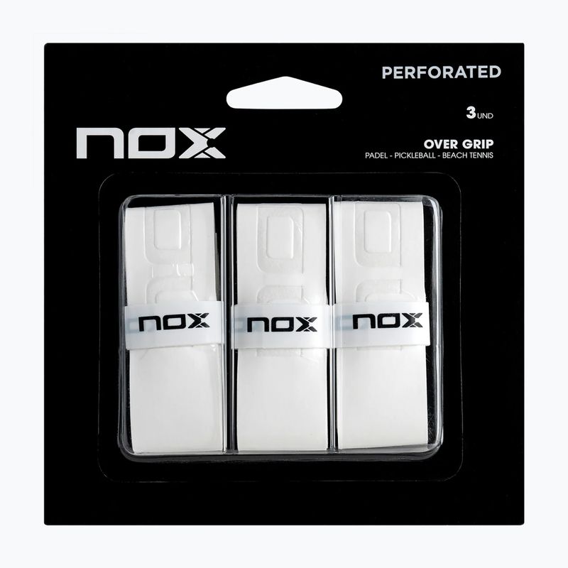 Padelütő markolatszalag NOX Pro Overgrip 3 pcs. white