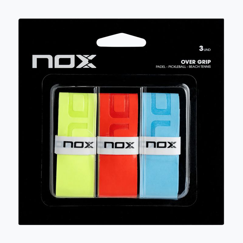 Padelütő markolatszalag NOX Pro Overgrip 3 pcs multicolour
